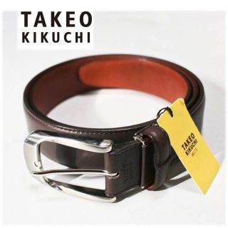 タケオキクチ(TAKEO KIKUCHI)の《タケオキクチ》新品 牛革 レザーベルト 93.5cmまで対応 プレゼントにも(ベルト)