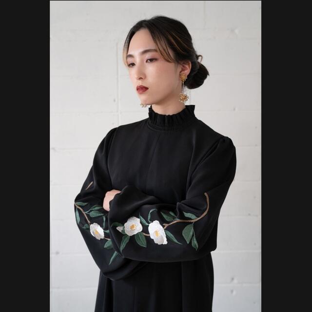 再販開始 iCONOLOGY 花を着るワンピース#03【白椿】サイズ レディース