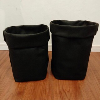 大きいサイズ♡フェルトプランター　黒　2枚セット♡植木鉢　鉢カバー　不織布(プランター)
