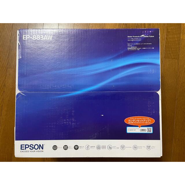 EPSON(エプソン)のエプソン EP-883AW A4カラーインクジェット複合機 カラリオ ホワイト( スマホ/家電/カメラのPC/タブレット(PC周辺機器)の商品写真