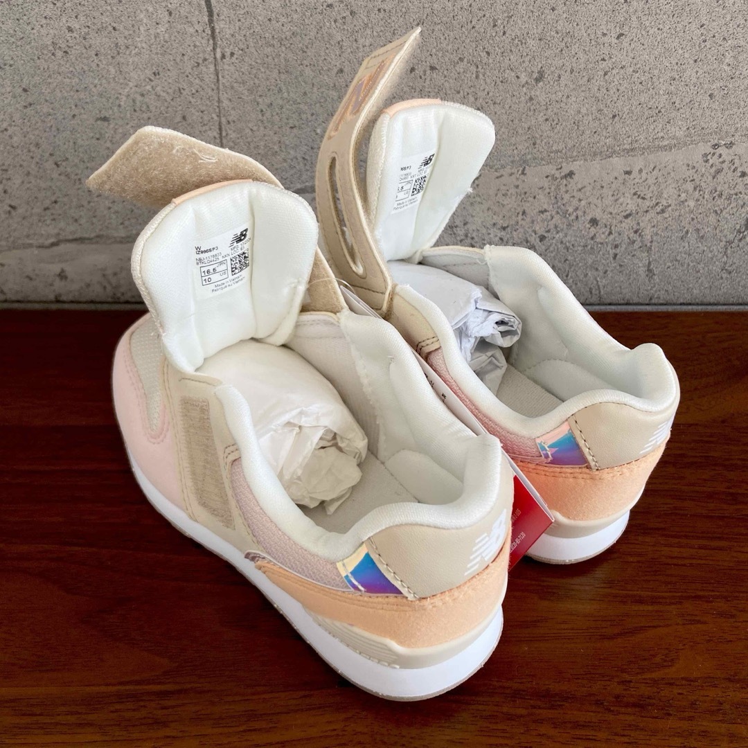 New Balance - 【新品】16.5センチ ベージュ×ピンク New Balance - 【新品】16.5センチ ベージュ×ピンク