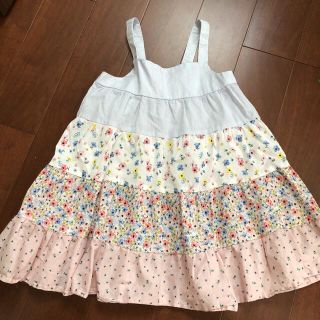 エイチアンドエム(H&M)のH&M ティアード ワンピース 90 花柄(ワンピース)