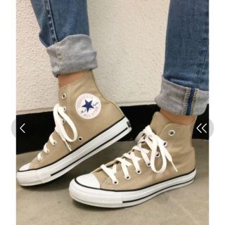 コンバース(CONVERSE)の【新品】ALL STAR キャンバスオールスターカラーズHI ベージュ(スニーカー)