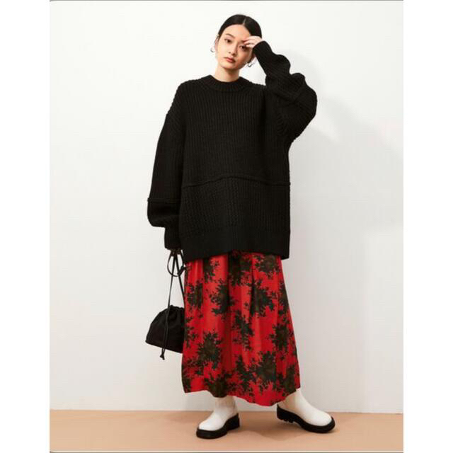 GANNI Printed Crepe SK ガニー プリント スカート 34 - ロングスカート