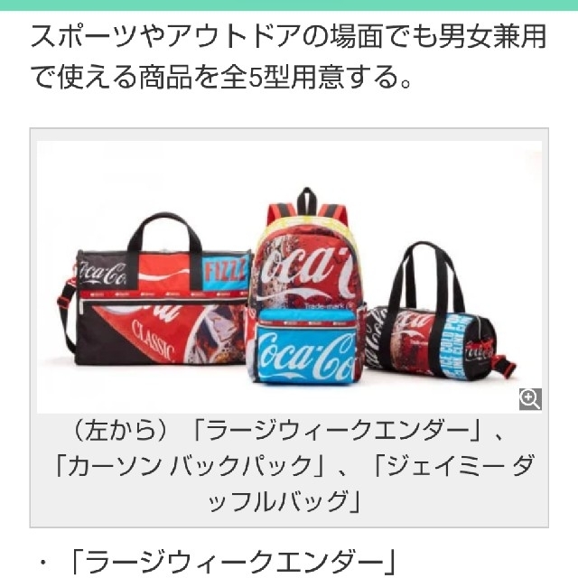 LeSportsac☓コカ・コーラ　コラボバック