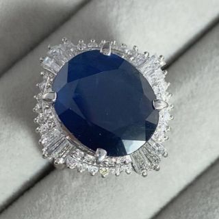 【11-15】サファイア　ダイヤモンド　リングS8.80ctD1.2ct(リング(指輪))