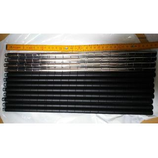 ダイソー ジョイントラックの延長ポール 約40㎝ 12本 中古品(棚/ラック/タンス)