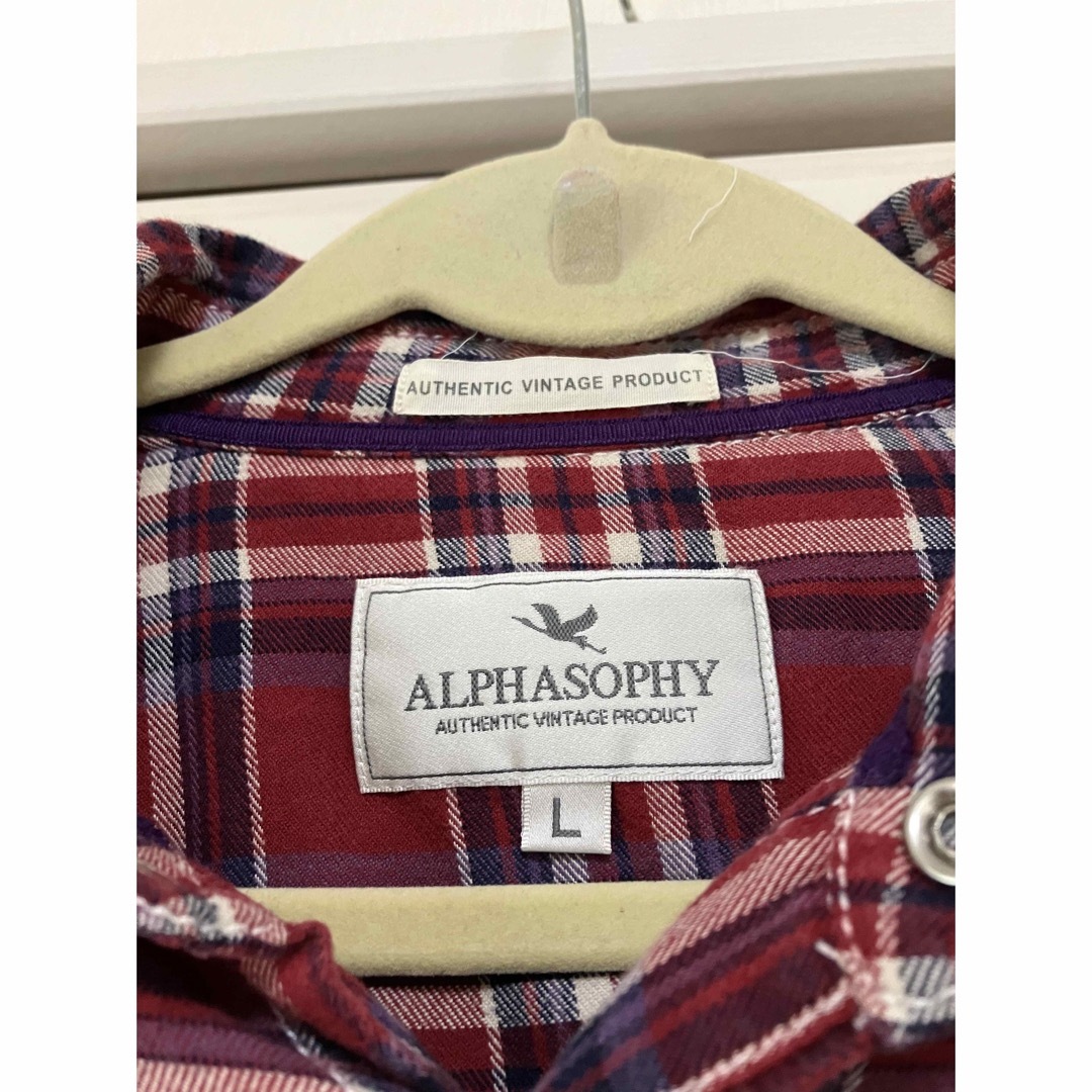 alpha(アルファ)のチェックネルシャツ(赤系) レディースのトップス(シャツ/ブラウス(長袖/七分))の商品写真