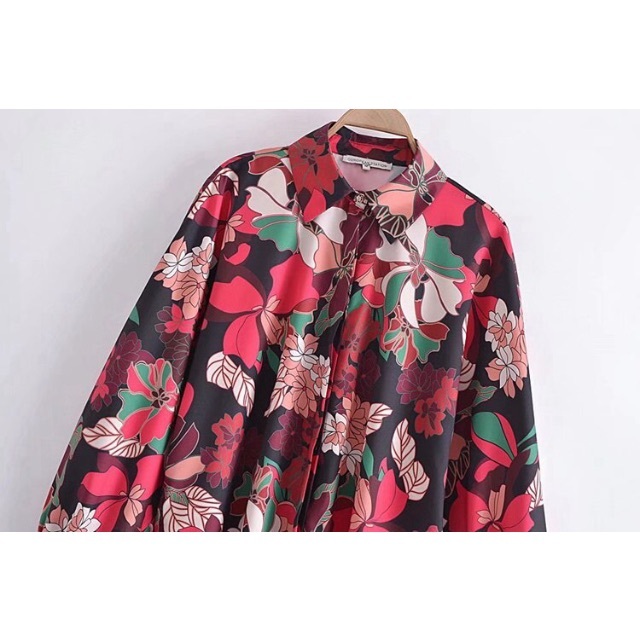 ZARA - 🧥2月新作👠7380◇vintage フラワー 花柄 シャツ