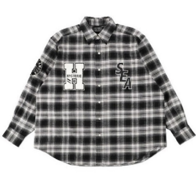 HYSTERIC GLAMOUR(ヒステリックグラマー)の黒★M★HYSTERIC GLAMOUR X WDS CHECK SHIRT メンズのトップス(シャツ)の商品写真