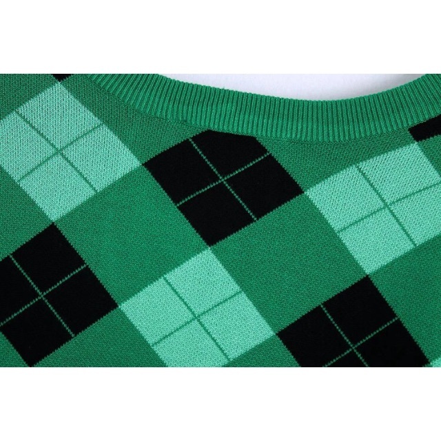 ZARA(ザラ)の🧥2月新作👠7387◆green アーガイル柄 ニット カーディガン レディースのトップス(カーディガン)の商品写真