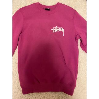 美品★STUSSY スウェットパーカー　ピンク　L