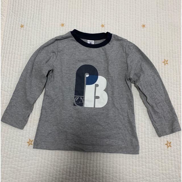 プチバトー　グレーロングTシャツ　4歳104センチ | フリマアプリ ラクマ