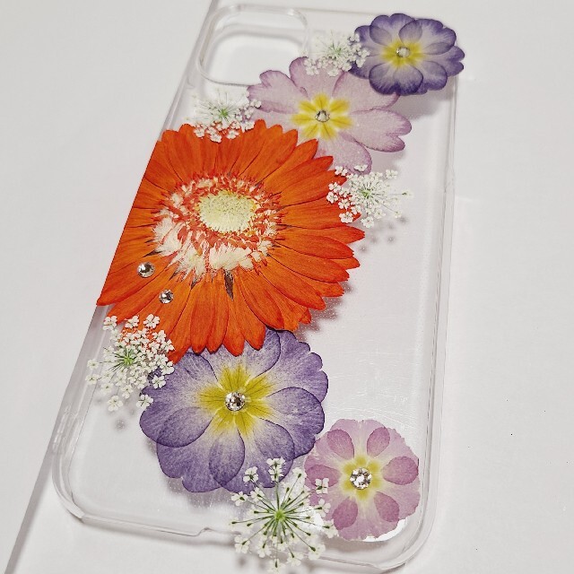 Iphoneケース Androidケース 全機種対応 押し花 ガーベラの通販 By てづくり工房 ｓｏｒａ ラクマ