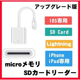 iPhone iPad専用 Lightning SDカードカメラリーダー(映像用ケーブル)