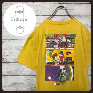 【希少カラー】レフトアローン　センターロゴ　バックプリント　イエロー　Tシャツ(Tシャツ/カットソー(半袖/袖なし))