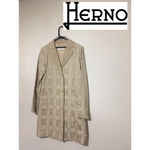 HERNO(ヘルノ)のヘルノ　ロングコート　ベージュ レディースのジャケット/アウター(ロングコート)の商品写真