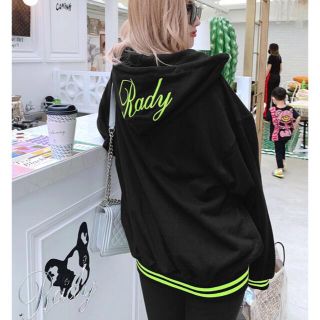 Rady - Rady フーディ セットアップ Sサイズ ブラック ネオンイエロー
