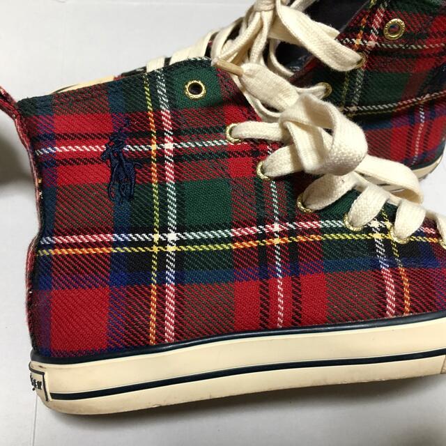 POLO RALPH LAUREN(ポロラルフローレン)のPOLO チェック柄  限定 スニーカー キッズ/ベビー/マタニティのキッズ靴/シューズ(15cm~)(スニーカー)の商品写真