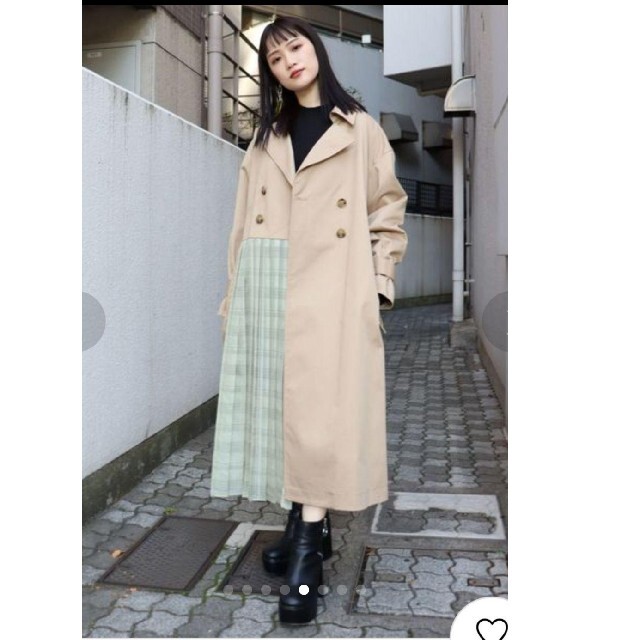 MURUA(ムルーア)のMURUA  シアープリーツコンビネーショントレンチ レディースのジャケット/アウター(その他)の商品写真