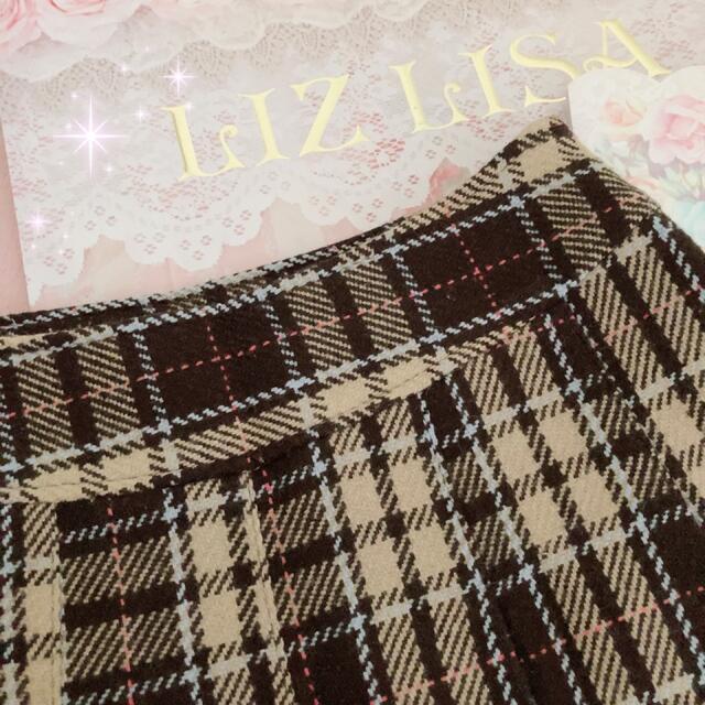 LIZ LISA(リズリサ)の☆リズリサLIZLISA☆チェック柄プリーツミニスカート☆ブラウン レディースのスカート(ミニスカート)の商品写真