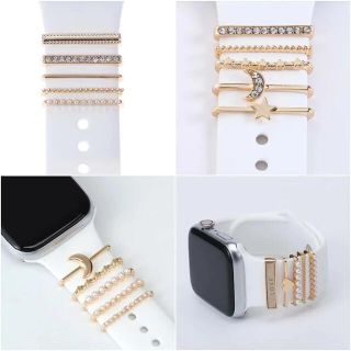 Apple Watch バンド イニシャル チャーム シルバー アルファベット