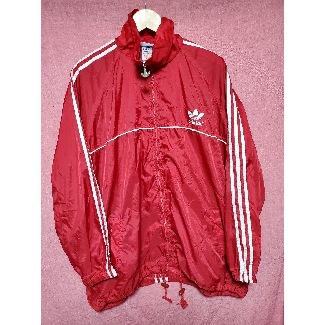 90s vintage adidas 赤 ナイロン ジャケット オーバーサイズ