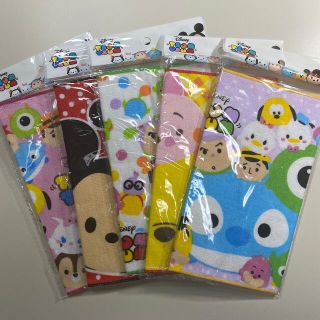 ディズニー(Disney)のディズニー　ツムツム　ハンカチ　タオル　5枚セット(キャラクターグッズ)