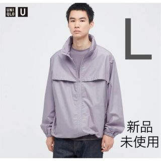 ユニクロ(UNIQLO)の新品未使用　ユニクロU オーバーサイズフーデッドブルゾン　パープル　Lサイズ (ブルゾン)