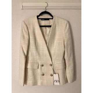 ザラ(ZARA)のZARA TWEED JACKET COAT(定価¥8990以上)(ノーカラージャケット)