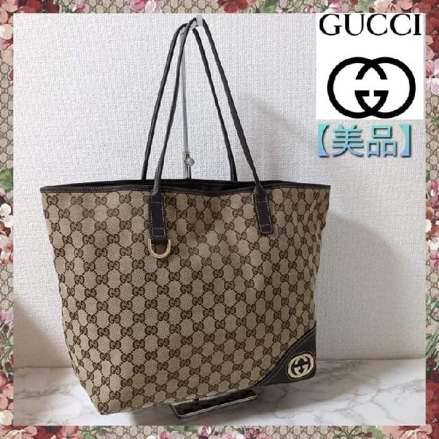 Gucci - 【美品】GUCCIニューブリット トートバッグ GGキャンバス ...