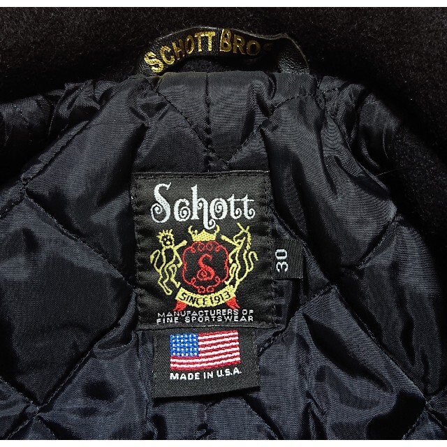 30 美品 SCHOTT ライダースコート ライダースピーコート 769