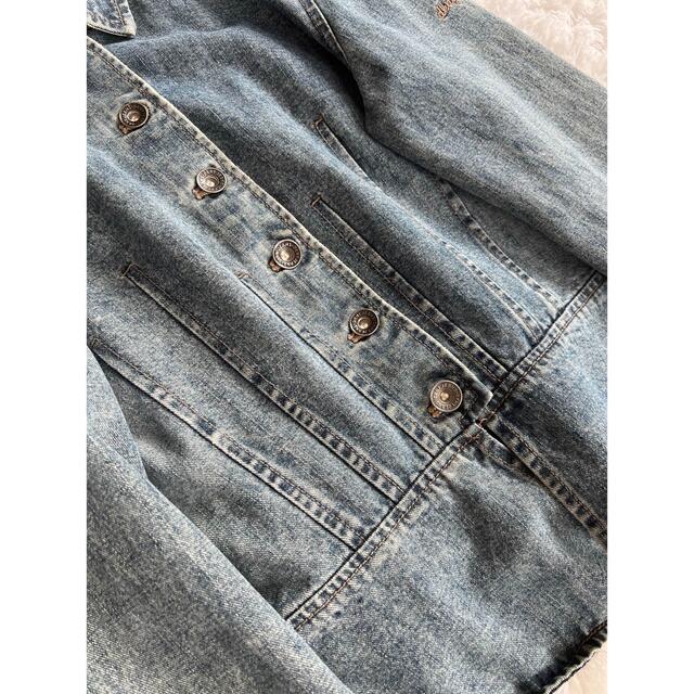 DKNY(ダナキャランニューヨーク)のmomo様専用　DKNY jeans 　ヴィンテージ加工ペプラムＧジャン レディースのジャケット/アウター(Gジャン/デニムジャケット)の商品写真