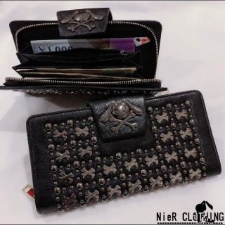 NieR STUDS LONG BLACK WALLET 長財布 OIOIコラボ(長財布)