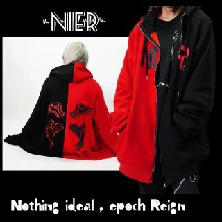 NieR 冬用two-tone ZIP PARKA(パーカー)