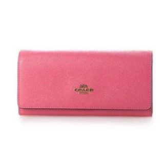 コーチ(COACH)のcoach コーチ　COACH 長財布　ウォレット　ピンク　パスモ ケース付き(財布)