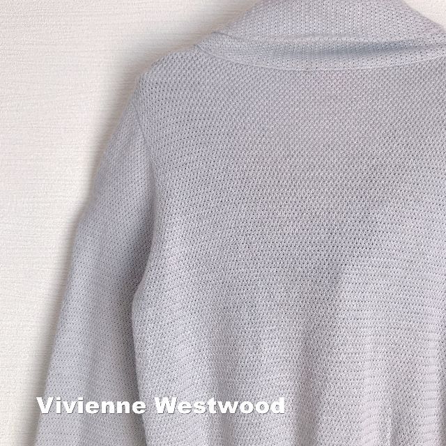 Vivienne Westwood(ヴィヴィアンウエストウッド)の【Vivienne westwood】シルク混 リボン 刺繍ORB カーディガン レディースのトップス(カーディガン)の商品写真