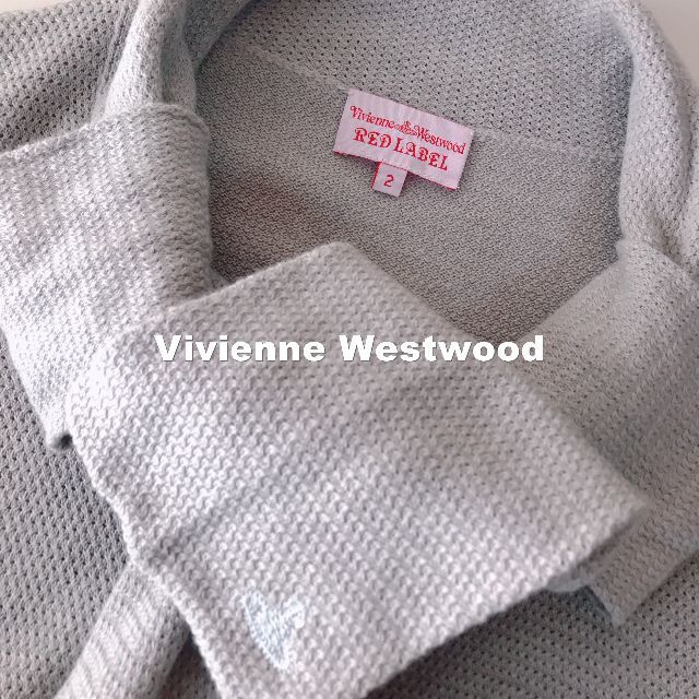 Vivienne Westwood(ヴィヴィアンウエストウッド)の【Vivienne westwood】シルク混 リボン 刺繍ORB カーディガン レディースのトップス(カーディガン)の商品写真