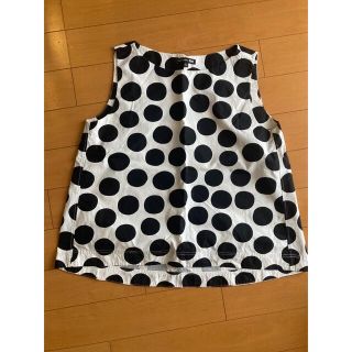 美品 UNIQLO marimekko  ノースリーブ ドット XL(シャツ/ブラウス(半袖/袖なし))