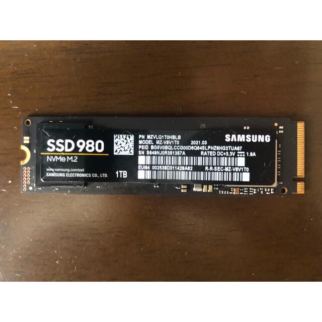 PC/タブレットSamsung SSD 980 1T MZ-V8V1T0B/EC