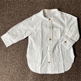 プティマイン(petit main)のノーカラーシャツ　80サイズ(シャツ/カットソー)