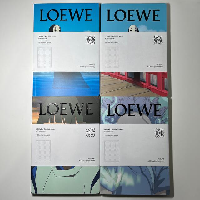 LOEWE(ロエベ)のLOEWE 千と千尋 A5ノート　4冊 インテリア/住まい/日用品の文房具(ノート/メモ帳/ふせん)の商品写真