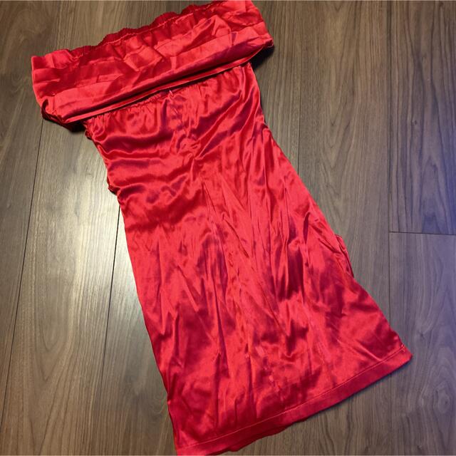 Andy(アンディ)の赤　ドレスワンピース レディースのフォーマル/ドレス(ミディアムドレス)の商品写真