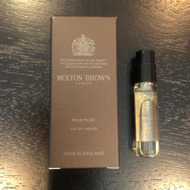 MOLTON BROWN(モルトンブラウン)の【新品未使用】モルトンブラウン　香水　サンプル　オードパルファン　ミルクムスク　 コスメ/美容の香水(香水(女性用))の商品写真