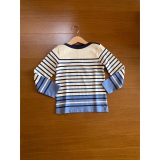 プチバトー(PETIT BATEAU)の【美品】プチバトー　ボーダーのカットソー　ロンT(Tシャツ/カットソー)