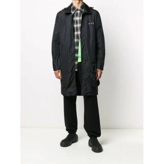 オフホワイト(OFF-WHITE)の新品 off-white logo longilne coat L(モッズコート)