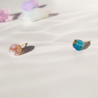 naru*·　ひと粒ピアス　セット　アンダラクリスタル　14kgf(ピアス)