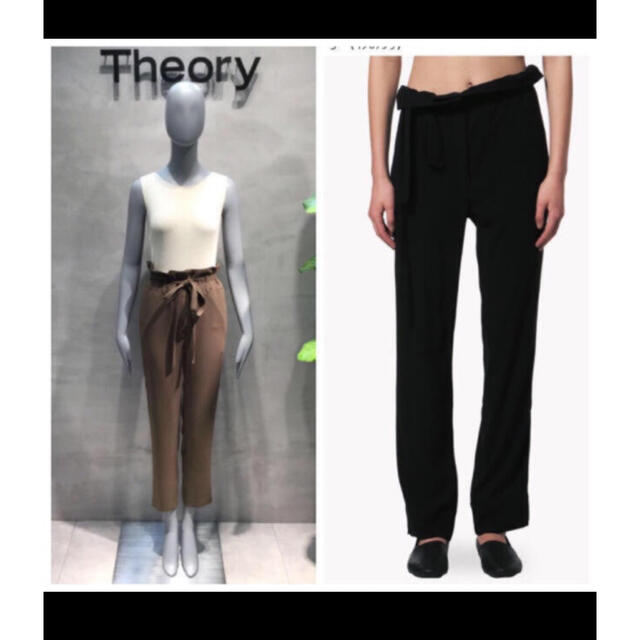 カジュアルパンツTheory ペーパーバッグパンツ ブラック