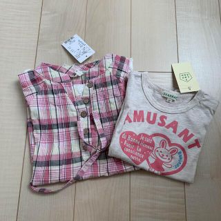 サンカンシオン(3can4on)の3can4on Tシャツとワンピース　90 新品(ワンピース)