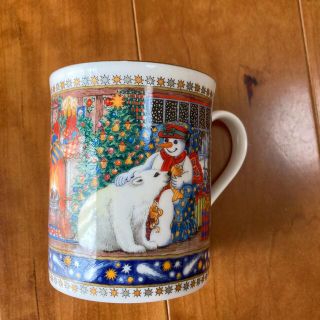 ロイヤルウースター(Royal Worcester)のロイヤルウースター　マグカップ　雪だるま　冬(グラス/カップ)